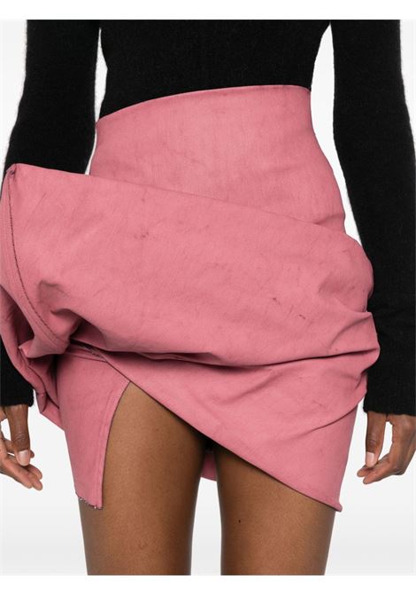 Pink draped mini skirt Rick owens - women RICK OWENS | RO02D3384SMT23